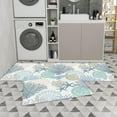 thumbnail image 5 of Blue Coral Coastal Kitchen Rugs Set 2 Pieces, Nautical Summer Beach Starfish Soft Non-Slip Rubber Backing Floor Mats Doormat Bathroom Ocean Runner Area Rug Carpet, 15.7x23.6in + 15.7x47.2in, 5 of 6