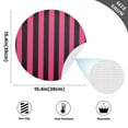 thumbnail image 2 of Ryvnso Pink and Black Stripe Pattern Round Plate Mats Dining Table Placemat Set of 4 for Holiday Decoration, 2 of 7