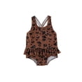 thumbnail image 6 of Seyurigaoka Baby Girl Leopard/Stripe/Cat Face U-shaped Neck Cross Strap Ruffle Swimwear, 6 of 6
