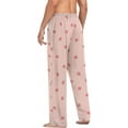 thumbnail image 6 of FREEAMG Pink Strawberry Pajama Pants for Men, Men's Separate Bottoms, Pure Cotton Comfortable Lounge Pants for Men（541）, 6 of 7