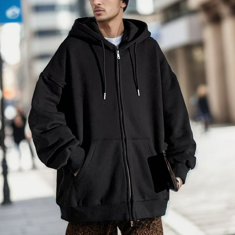 Durtebeua Lightweight Hoodies For Men Sweatshirt Drawstring Loose Quarter  Zip Pullover Tops with Pockets