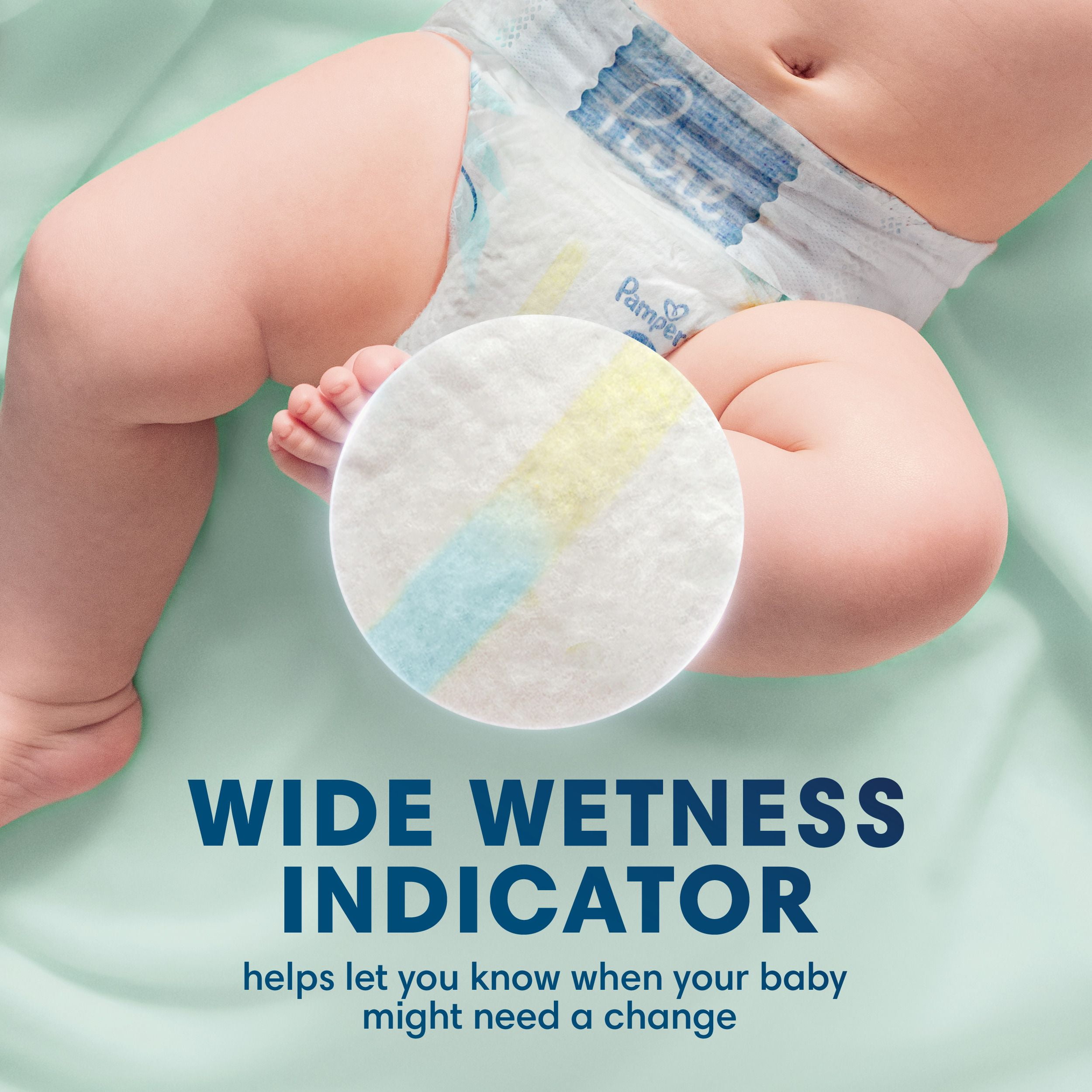 Pampers Pure Baby Diapers, Size 2 (12-18 lbs), 186, Up to 100% Leakproof, Premium Hypoallergenic Soft Diapers