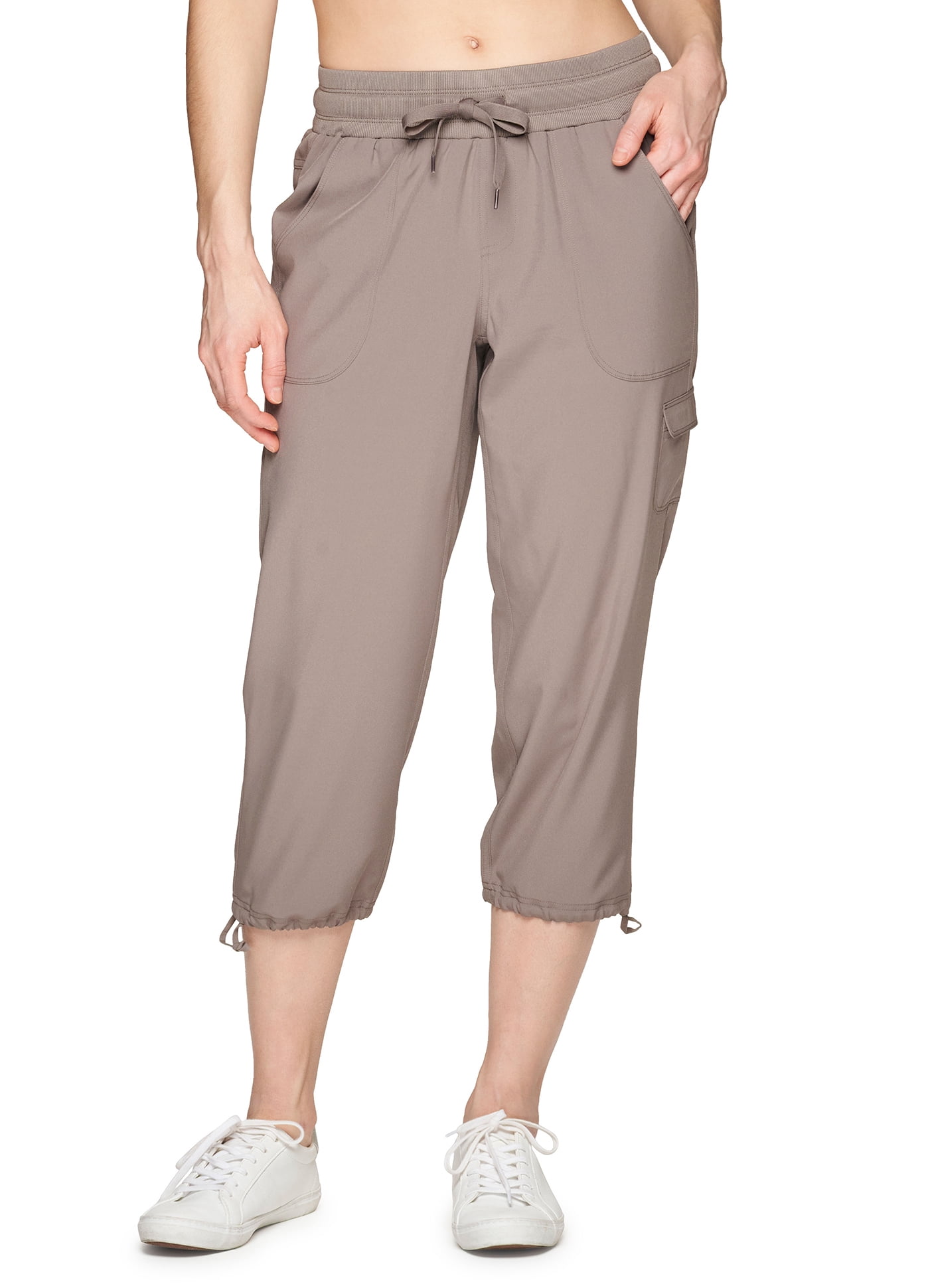 Rbx Active Women S Relaxed Lightweight Woven Cargo Capri Pant Walmart Com