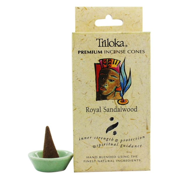 Triloka Premium Incense Cones Royal Sandalwood 14 Cone(s) Walmart