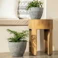 thumbnail image 2 of La Jolie Muse Flower Pots Outdoor Garden Planters, Indoor Plant Pots W/ Drainage Holes, Plastic, Marble Pattern Grey, Set 2(19 +22cm), 2 of 7