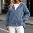 thumbnail image 2 of LIaqionyy Womens Hooded Jacket Long Sleeve Lightweight Casual Outerwear Jackets Spring Coats with Pockets, 2 of 7