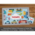thumbnail image 3 of Printtoo Personalized Placemat & Coaster Set For Kids Toddlers,Birthday Gift For Boys,Gift For Girls,Transport-11x17 Inch, 3 of 6