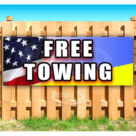 Free Towing 13 oz Vinyl Banner With Metal Grommets