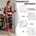 thumbnail image 3 of POLERO Women Nightgown Long Sleeve Black Pug Print Soft Breathable Sleepwear Winter Warm Nightgowns House Dress, 4XL, 3 of 7