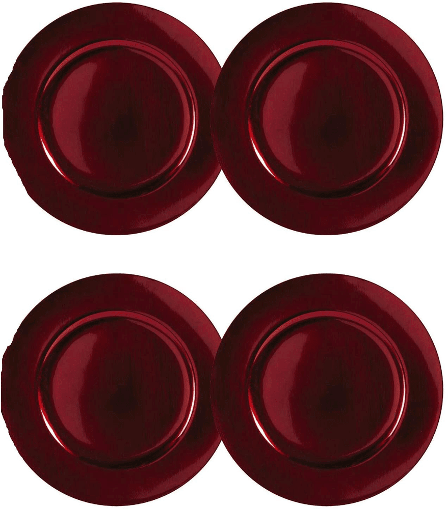 Northeast Home Goods Round Melamine Charger Plates 13Inch, Set of 4