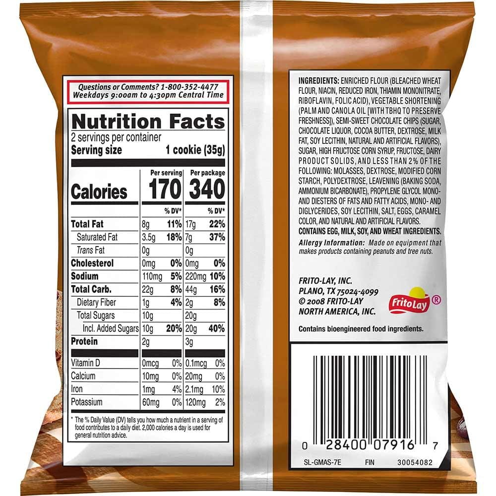 Grandma's Cookies, Chocolate Chip, (Pack of 12) Bundled by SUPERDEALS, 2.50 Oz Bag, with Mystery Gift