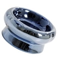 thumbnail image 3 of Plato para gatos de cerámica de lujo azul galvanizado con diseño de 6 pétalos para gatitos y perros, soporte para la columna cervical, patas cortas, 3 of 8