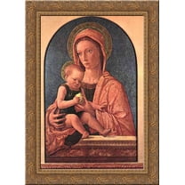 Madonna and Child 20x24 Gold Ornate Wood Framed Canvas Art by Bellini, Giovanni