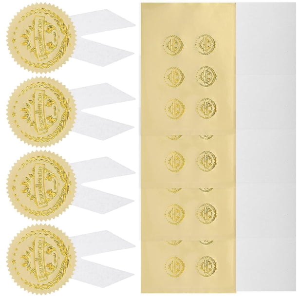 Competition Medal Sticker 36Pcs Award Children School Matches Gold Crown Shape Decoration