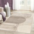 thumbnail image 2 of La Dole Rugs beige cream geometric arc large area rug 8x10 living room bedroom modern carpet Turkey, 2 of 5