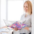 thumbnail image 6 of Haosy 2 Pack Hardcover 3 Ring Binder 1.5 Inch Ring Decorative Binder Organizer for Home School Office, Colorful Cloud with Cute Bunnies, 6 of 10