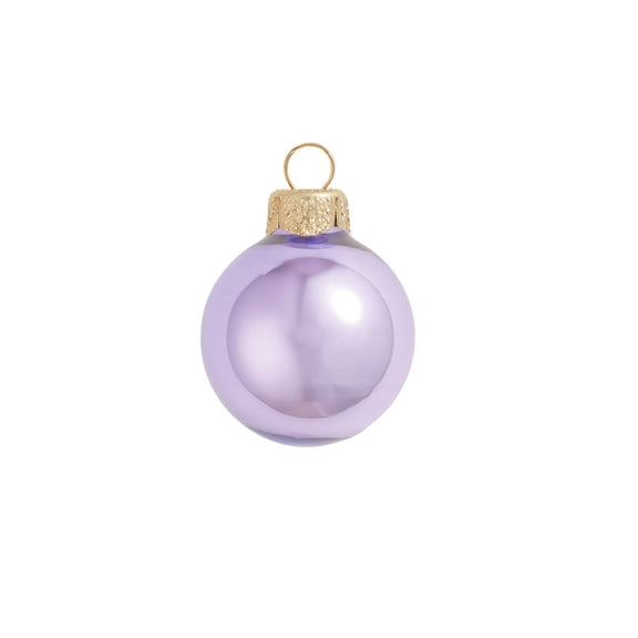 2ct Pearl Lavender Purple Glass Ball Christmas Ornaments 6" (150mm)