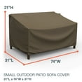 thumbnail image 4 of Budge 74"Wx31"L Black and Tan Patio Sofa Cover, StormBlock™ Hillside, 4 of 9