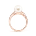thumbnail image 2 of ANGARA Freshwater Cultured Pearl Olive Leaf Vine Ring in 14K Rose Gold for Women | June Birthstone, Birthday, Anniversary, Jewelry Gift for Women | Pearl Ring, 2 of 9