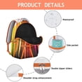 thumbnail image 4 of Geometric Shapes Texture Printed School Backpack for Students Professionals, Organized Laptop Bookbag with Pockets, Water Resistant Daypack for Work or Campus Gift Idea, 4 of 6