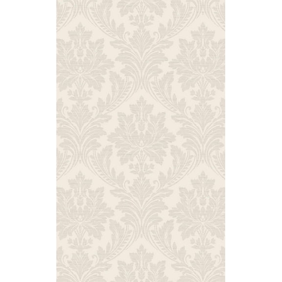 Taupe Classic Floral Damask Printed Non-Woven Non-Pasted Textured Wallpaper 57 Sq. Ft.