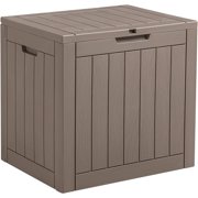 31 Gallon Lightweight Resin Deck Box Waterproof Lockable Storage Container for Patio Furniture Accessories
