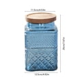 thumbnail image 3 of RICHMJ Vintage Relief Colored Glass Jars With Lids, Airtight Food Storage Containers, Kitchen Canisters For Sugar, Coffee, Tea, Spice, Flour, Candy Cookie, Cereal, Decorative Jars ,7.87in(Blue), 3 of 6