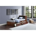 thumbnail image 2 of Lexicon Rowe Wood Twin Bookcase Bed with Storage Boxes in Dark Cherry, 2 of 5