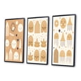 thumbnail image 3 of Designart "Moon and Clouds in Boho Dreamtime II" Modern Geometric Framed Wall Art Set Of 3 - Beige Abstract Frame Canvas Set For Living Room Decor, 3 of 6