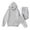 Gray, variant on Sweatsuits 2pcs Sets Men Velvet Solid-Color Casual Loose Pocket Drawstring Long Pants Sweatshirt Long Sleeve Hooded Set,Black L
