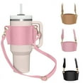 thumbnail image 2 of PU Leather Water Bottle Holder Travel Essential Water Bottle Sling Bag with Adjustable Strap for Stanley 30oz & 40oz Tumbler, 2 of 6