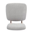 thumbnail image 4 of [Set of 2] Modern Grey Lounge Accent Chair with Polyester Upholstery and Walnut Wood Base, 4 of 10