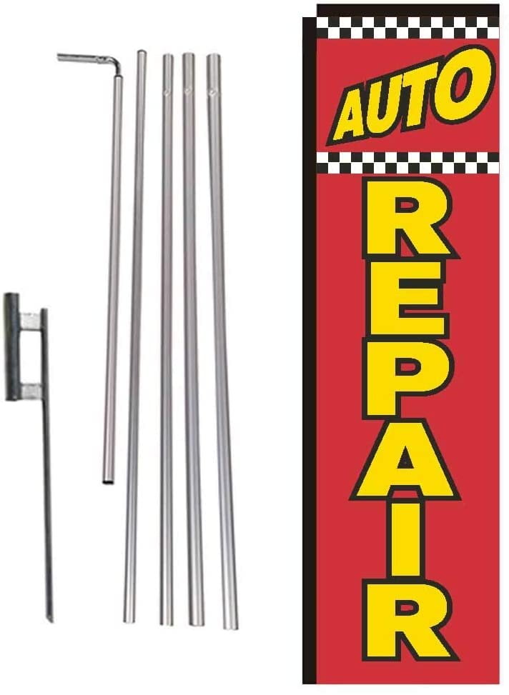 wb Auto Repair Center Foreign & Domestic Vinyl Banner Sign 3x10 ft w/ Logos 