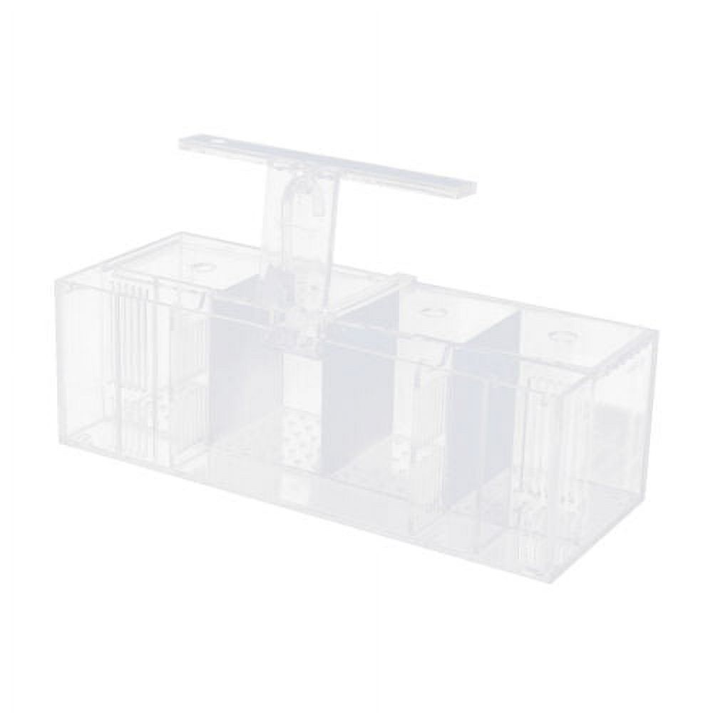 LED Light Aquarium Acrylic 4 Grids Betta Fish Tank Isolation Box with Pump