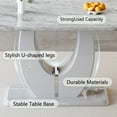 thumbnail image 5 of JUFU 63'' Gray Faux Marble Dining Table Set for 4, Modern Rectangle Kitchen Table and Chairs with PU Upholstered Seats, Ideal for Dining Room, 5 of 12