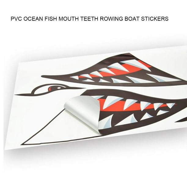 PVC Tooth Boat Stickers Kayak Paddleboard Ship Decals Sailboats