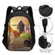 thumbnail image 3 of Balery Country Farm Morning Rooster Mochila con carga USB para hombre y mujer - Mochila impermeable y antirrobo para laptop con puerto USB para viajes, trabajo, 3 of 7