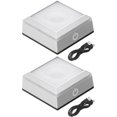 thumbnail image 1 of PATIKIL LED Light Base Non-Slip Square Display Stand, 2 Pcs LED 6 Lighting Mode Multicolor Groove Light Base for Glass Ball 3D Crystal Party Decoration, Silver, 1 of 6