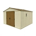 thumbnail image 4 of DuraMax 10.5ft x 13ft  Woodbridge Plus Plastic Vinyl Outdoor Shed w/ Foundation Kit & Window, 4 of 20