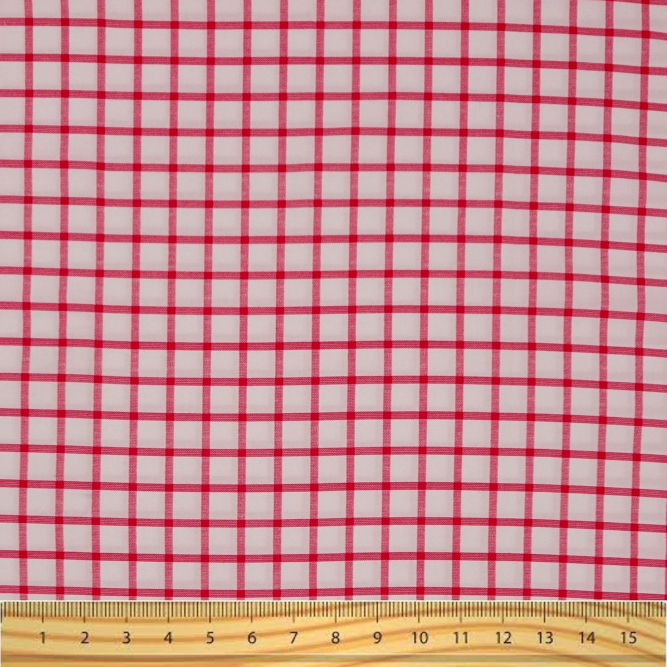 Waverly Inspirations 1 Yard Cut 100% Cotton Picnic Plaid Print Fabric, Poppy Red, 44” Wide for Quilting & Sewing