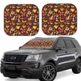 thumbnail image 2 of Daiia Roosters 2PCS Car Windshield Sun Shade, Foldable Sun Shield for Car Front Window, Auto Sun Blocker Visor Protector Universal for Truck SUV Pickup-Medium, 2 of 7