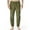 Army Green, variant on HUPOM Mens Casual Dress Pants Mens Work Pants Chinos Mid Waist Rise Full Straight-Leg Army Green XL