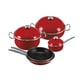 thumbnail image 1 of Batería de Cocina Vita 8 Piezas Hecha de Vitroacero Rojo Unitalla, 1 of 4