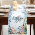 thumbnail image 3 of Table Runners 70 Inches Long Dress Scarves, Octopus Coastal Farmhouse Coffee/Dining/Kitchen Table Decor, Holiday Table Runner, Summer Nautical Starfish Coral Ocean 13x70 Inch, 3 of 9