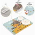 thumbnail image 4 of SKYSONIC Thanksgiving Dish Drying Mat for Kitchen Counter, Autumn Pumpkin Maple Leaves Ultra Absorbent Reversible Microfiber Dishes Drying Rack Pad Heat-resistant Mats 16x18in, 4 of 7