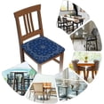thumbnail image 2 of Seat Covers for Dining Room Chairsset of Set of 6, Blue Paisley Scarf Black Classic Abstract Artistic Stretch Chair Seat Covers Cushion Slipcovers for Kitchen Office, 2 of 6