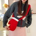 thumbnail image 4 of xihome Bolso bandolera festivo de felpa con forma de guante rojo y correa ajustable, ideal para las fiestas., 4 of 6