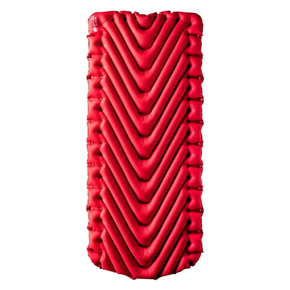 Klymit Insulated Static V Luxe Outdoor Camping Sleeping Pad, Red