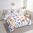 thumbnail image 3 of Castle Fairy Children Teens Adults Spring Garden Flowers Bedding Comforter Set 7 Pieces,Retro Vintage Aesthetic Full Bedding Set Lightweight,Chic Floral Blossoms Fitted Sheet Flat Sheet, 3 of 8