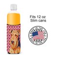 thumbnail image 4 of Carolines Treasures LH9156MUK Airedale Hearts Love and Valentines Day Portrait Ultra Hugger for slim cans Slim Can, 4 of 6
